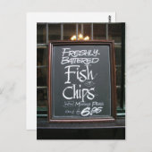 魚や屑の看板 ポストカード (正面/裏面)