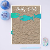 魚や魚介類をテーマにしたチラシやメニュー チラシ (シングル)