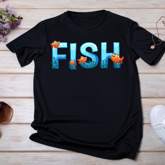 魚よくはしゃぐ Tシャツ