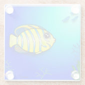 魚をテーマにしたガラスのコースター ガラスコースター (裏面)