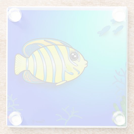 魚をテーマにしたガラスのコースター ガラスコースター (裏面)