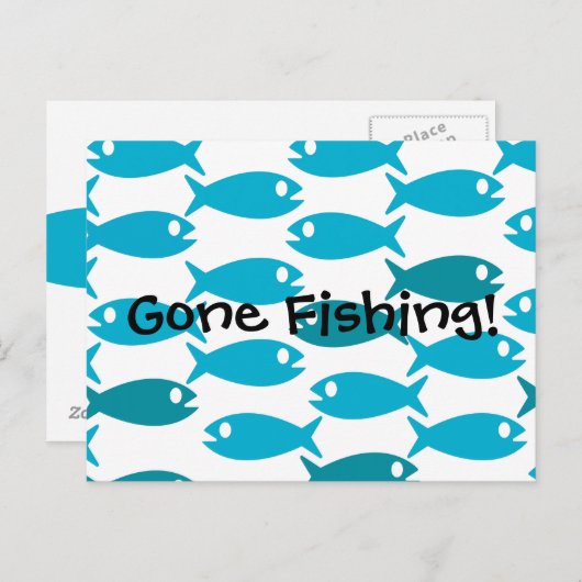 魚をテーマにしたポストカード行ったフィッシュ！ ポストカード (正面/裏面)