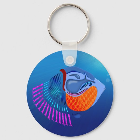 魚を取る キーホルダー (正面)