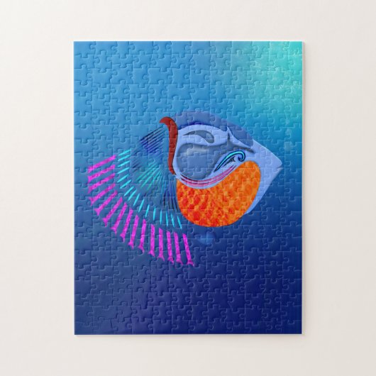 魚を取る ジグソーパズル (縦)