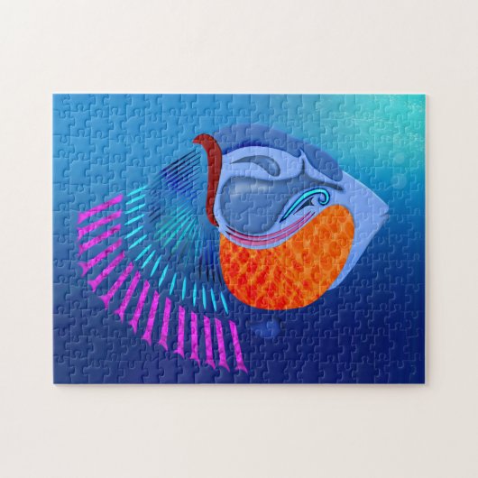 魚を取る ジグソーパズル (横)