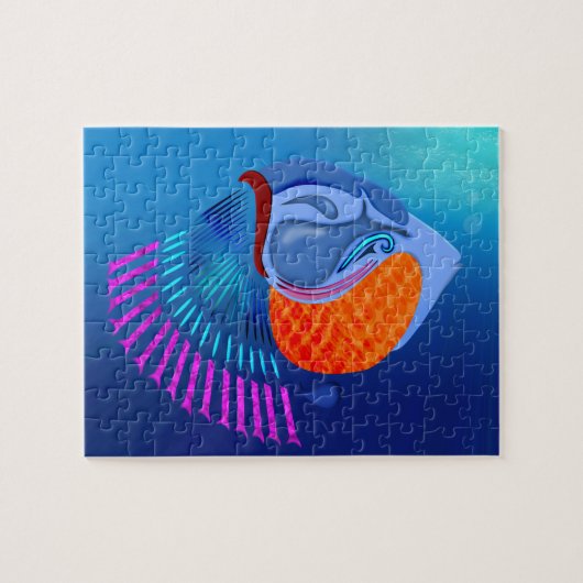 魚を取る ジグソーパズル (横)