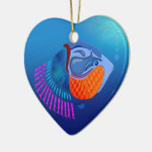 魚を取る セラミックオーナメント (左)