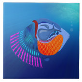 魚を取る タイル (正面)