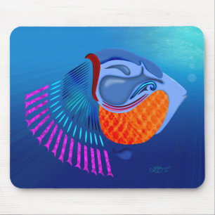 魚を取る マウスパッド