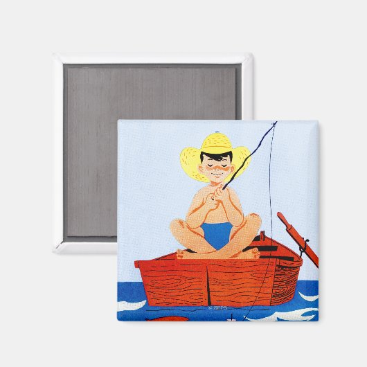 魚を取る マグネット (正面/裏面)