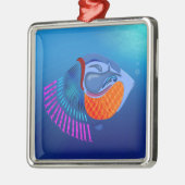 魚を取る メタルオーナメント (左)