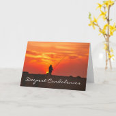 魚を愛した男への哀悼の意を表すカード カード (黄色い花)