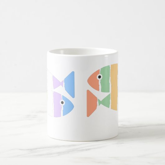 魚を愛する人と魚を贈る人 コーヒーマグカップ (中央)