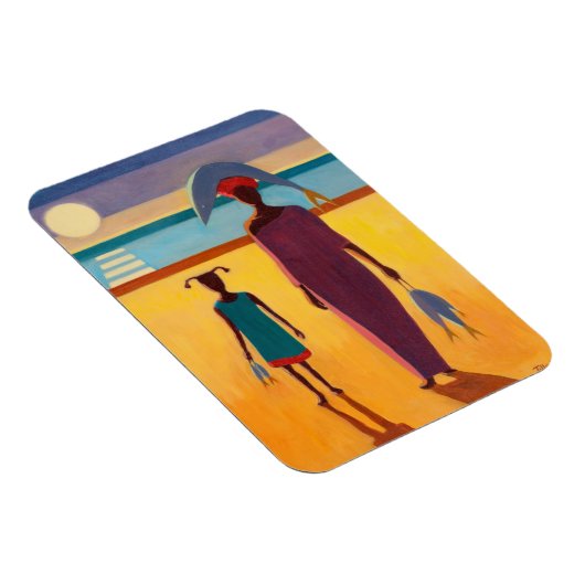 魚を持った人 マグネット (右側)