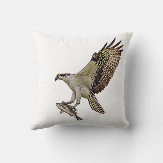 魚を持つミサゴ クッション (裏面)