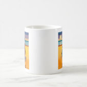 魚を持つ女性 コーヒーマグカップ (中央)