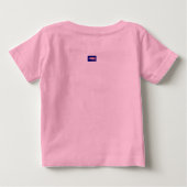 魚を持つ子猫のベビーTシャツ ベビーTシャツ (裏面)