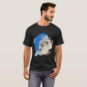 魚を持つ猫 Tシャツ (正面フル)