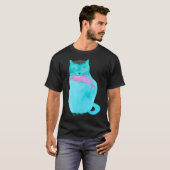 魚を持つ猫 Tシャツ (正面フル)