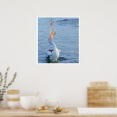 魚を捕まえるペリカン ポスター (キッチン)