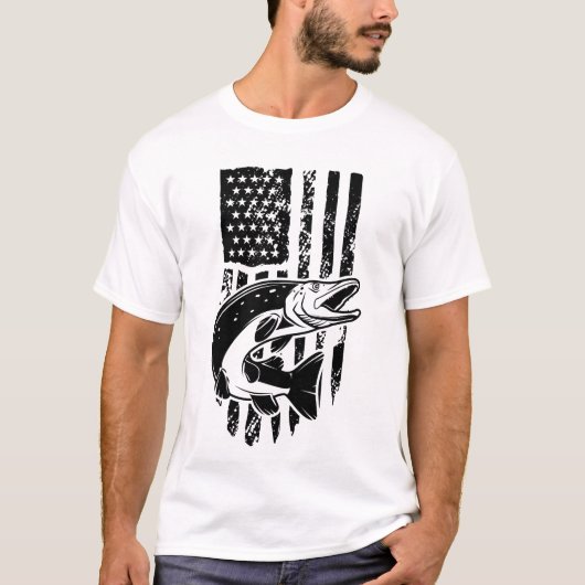 魚を捕まえる冒険 Tシャツ (正面)