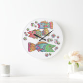 魚を歌う ラージ壁時計 (ホーム)