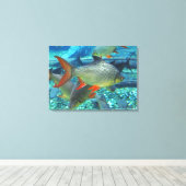 魚を止める キャンバスプリント (インサイチュ (ウッドフロア))