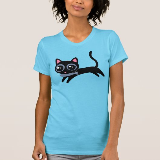 魚を盗むかわいい子猫 Tシャツ (正面)