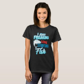 魚を研究するのが大好きなマリンネードの楽しいデザイン Tシャツ (正面フル)