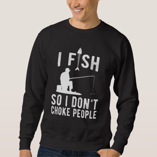 魚を釣って人を窒息させぬ スウェットシャツ (正面)