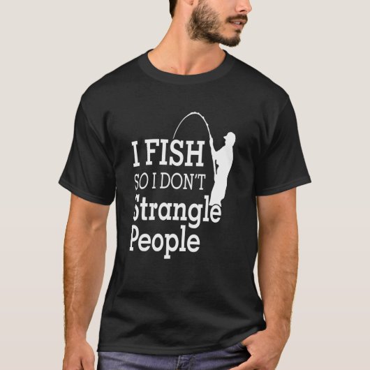 魚を釣って人を絞らぬ Tシャツ (正面)
