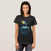 魚を釣りたいなら濡れるのは我慢しろ Tシャツ (正面フル)