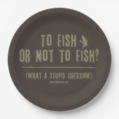 魚を釣るかどうか何という馬鹿な質問だ ペーパープレート (正面)