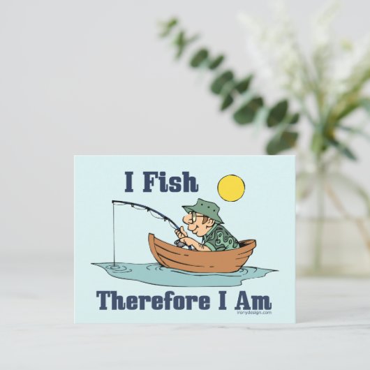 魚を釣るからそりゃ釣れる ポストカード (スタンド正面)