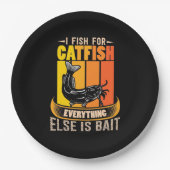 魚を釣る漁師 ペーパープレート (正面)