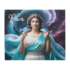 魚を釣る | ターコイズギリシャ女神 メタルプリント
