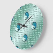 魚を釣る ラージ壁時計 (傾斜)