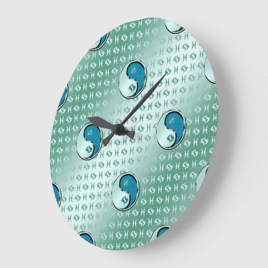 魚を釣る ラージ壁時計 (傾斜)