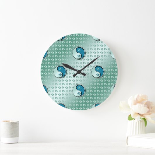 魚を釣る ラージ壁時計 (ホーム)