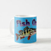 「魚を釣れ!」 自然の生息地のトロフィパイク コーヒーマグカップ (正面左)