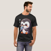 魚を食べるペンギン Tシャツ (正面フル)