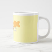 魚を黄色にパーソナライズ ジャンボコーヒーマグカップ (右)
