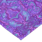 魚アラベスク水中ボヘミアンパターンパープル テーブルクロス (アングル)