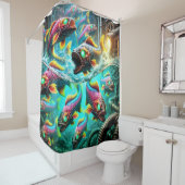 魚アート シャワーカーテン (インサイチュ)