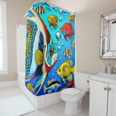 魚アート シャワーカーテン (インサイチュ)