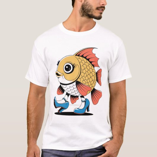 魚アート Tシャツ (正面)