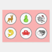 魚エビモダンガニサイコロゲーム賭けマット ラッピングペーパーシート (正面)