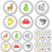 魚エビ蟹ゲームビニールシールシート シール (正面)