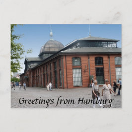 魚オークションホールはがき ポストカード