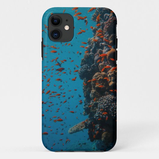 魚カラフルとサンゴ Case-Mate iPhoneケース (裏面)